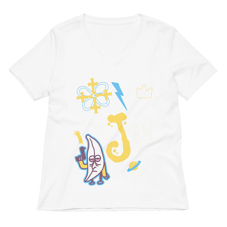 [ID: 782-G373] Choose Joy Women's Relaxed V-Neck T-Shirt