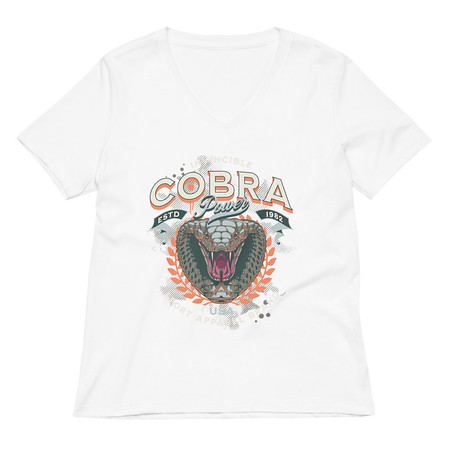[ID: 782-G390] Cobra Power - Sports Women's Relaxed V-Neck T-Shirt