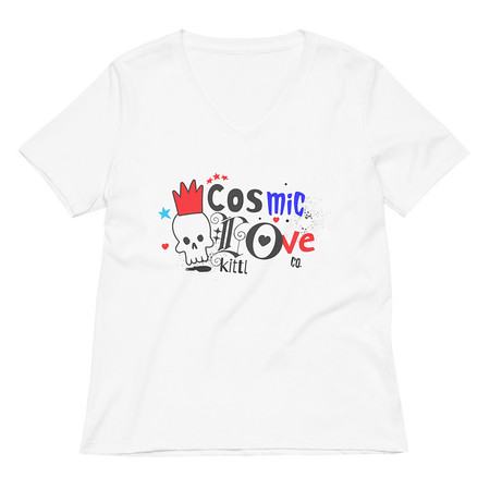 [ID: 782-G424] Cosmic Love Women's Relaxed V-Neck T-Shirt