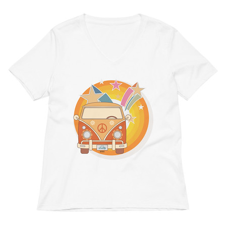 [ID: 782-G429] Crafted in Kittl Women's Relaxed V-Neck T-Shirt