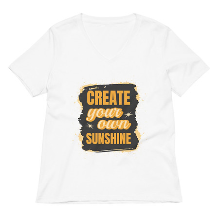 [ID: 782-G432] Create your own Sunshine Women's Relaxed V-Neck T-Shirt
