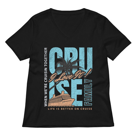 [ID: 782-G440] Cruise Ship Women's Relaxed V-Neck T-Shirt