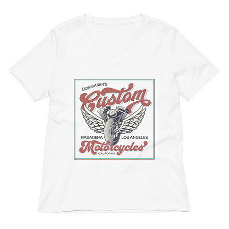 [ID: 782-G445] custom motorcycle  Women's Relaxed V-Neck T-Shirt