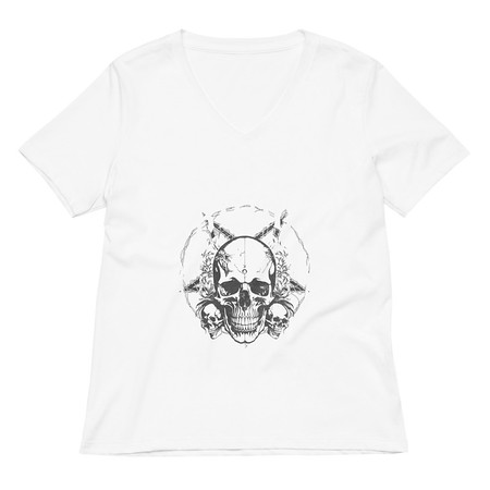 [ID: 782-G467] Dark Trilogy Women's Relaxed V-Neck T-Shirt