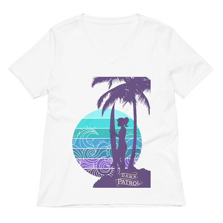 [ID: 782-G470] Dawn Patrol Women's Relaxed V-Neck T-Shirt