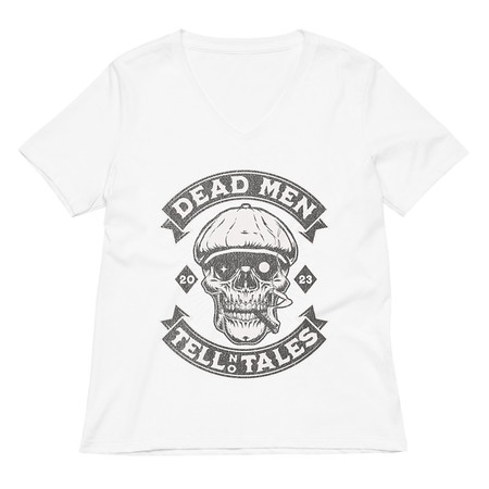 [ID: 782-G473] DEAD MEN TELL NO TALES Women's Relaxed V-Neck T-Shirt