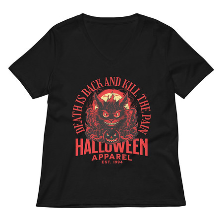 [ID: 782-G478] Death is Back Women's Relaxed V-Neck T-Shirt