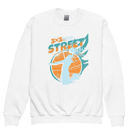 [ID: 677-G6] 3x3 Basketball League Youth Crew Neck Sweatshirt