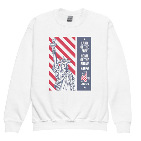 [ID: 677-G8] 4th of July Youth Crew Neck Sweatshirt