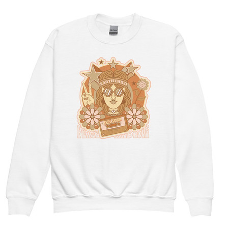 [ID: 677-G11] 60s tee design Youth Crew Neck Sweatshirt