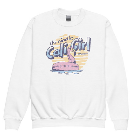 [ID: 677-G13] 90's Cali Girl Youth Crew Neck Sweatshirt