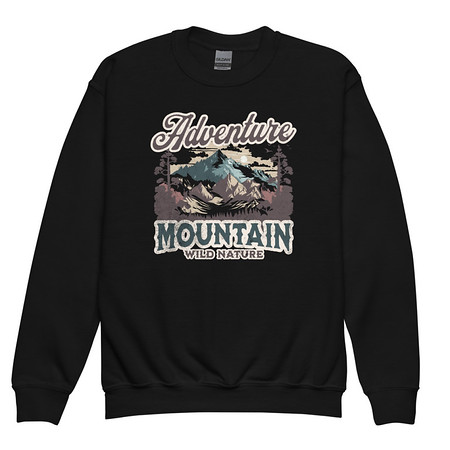 [ID: 677-G31] Adventure Mountain Wild Nature Youth Crew Neck Sweatshirt