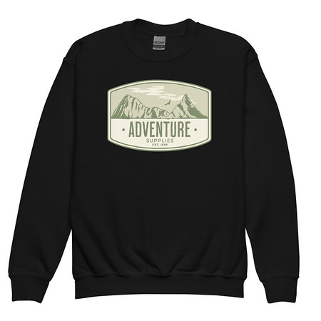 [ID: 677-G32] Adventure Supplies - Mountain Youth Crew Neck Sweatshirt