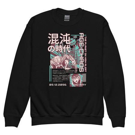 [ID: 677-G34] Age of Chaos - Japanese Anime Youth Crew Neck Sweatshirt
