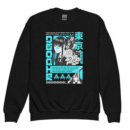 [ID: 677-G35] Aidoru - Japanese Anime Girl Youth Crew Neck Sweatshirt
