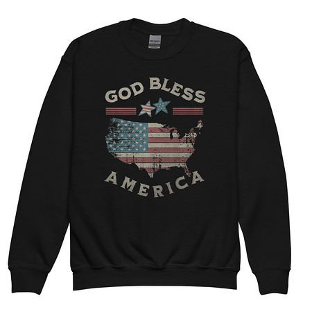 [ID: 677-G60] America - Land Of The Free Youth Crew Neck Sweatshirt