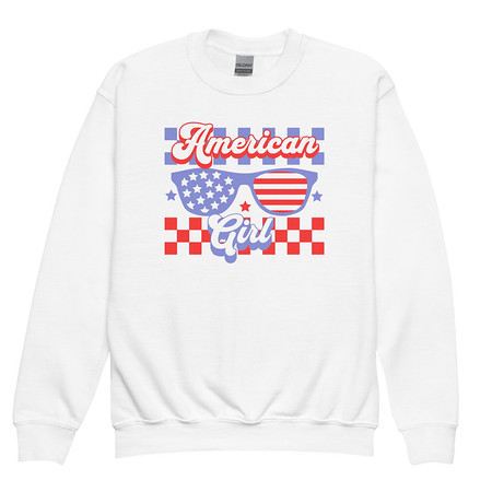 [ID: 677-G72] American girl Youth Crew Neck Sweatshirt