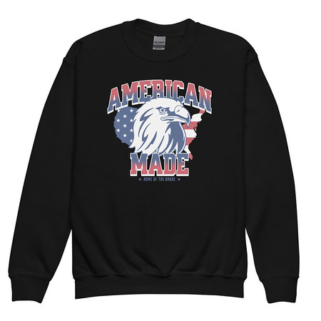 [ID: 677-G76] American Made Youth Crew Neck Sweatshirt