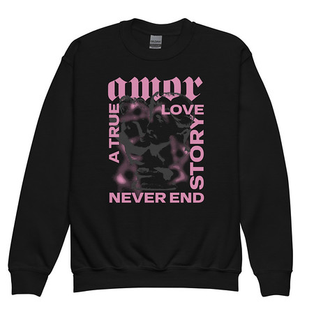[ID: 677-G77] Amor Youth Crew Neck Sweatshirt