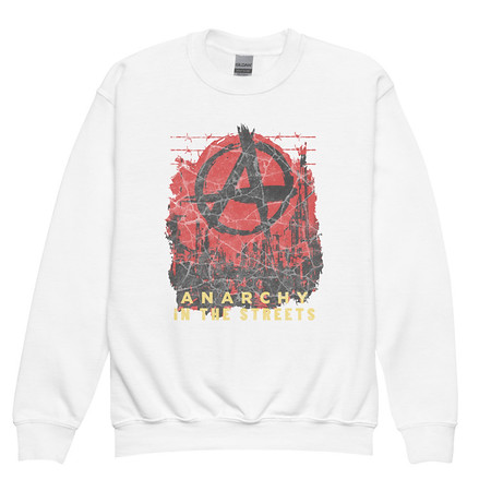 [ID: 677-G78] Anarchy In The Street Youth Crew Neck Sweatshirt