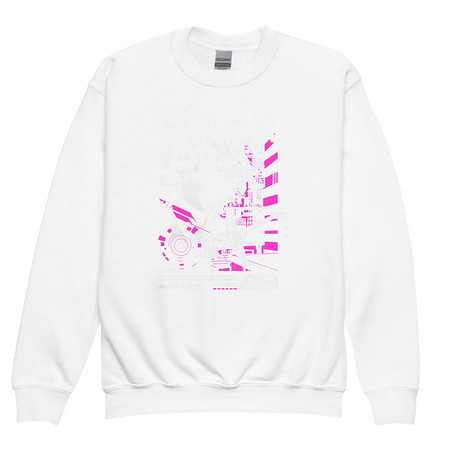 [ID: 677-G87] Anime Broken Wings - Neon Japanese Style Youth Crew Neck Sweatshirt