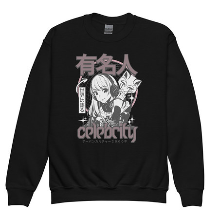 [ID: 677-G88] Anime Celebrity Girl - Japanese Cyber Streetwear Youth Crew Neck Sweatshirt