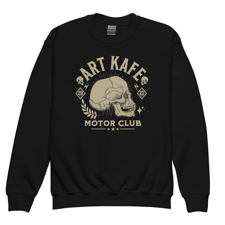 [ID: 677-G103] Art Kafe Motor Club Youth Crew Neck Sweatshirt