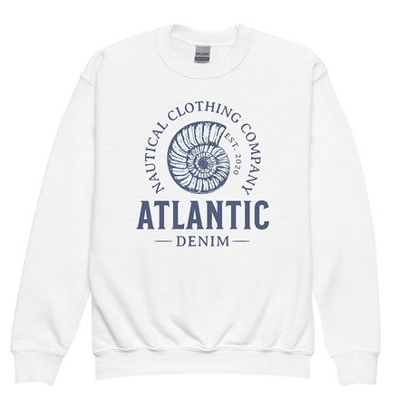 [ID: 677-G113] Atlantic Denim - Nautical Youth Crew Neck Sweatshirt