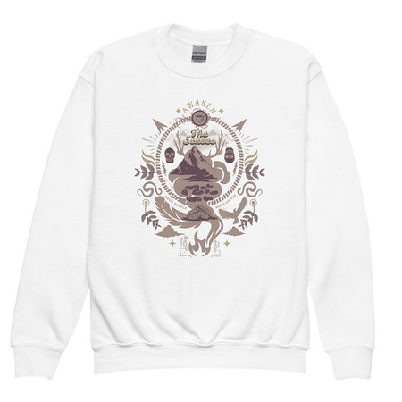[ID: 677-G119] Awaken The Senses - Coffee Beans Youth Crew Neck Sweatshirt