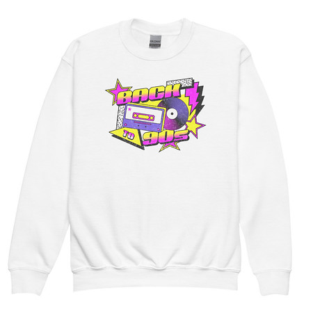 [ID: 677-G123] Back to 90s Youth Crew Neck Sweatshirt