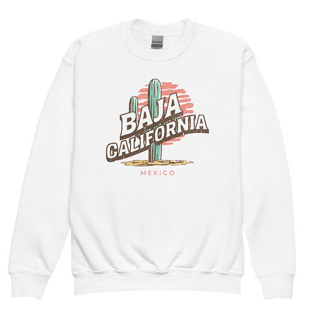 [ID: 677-G132] Baja Cali Mexico Youth Crew Neck Sweatshirt