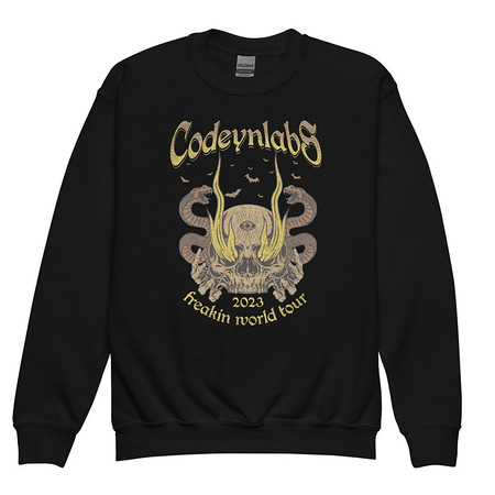 [ID: 677-G137] Band Merchandise Tour Illustration Youth Crew Neck Sweatshirt