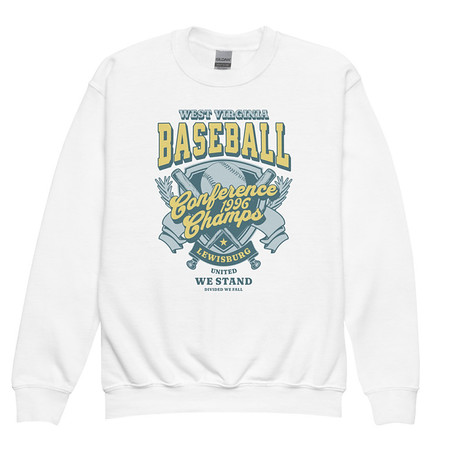 [ID: 677-G141] Baseball Conference Championships - Athlectic Badge Youth Crew Neck Sweatshirt