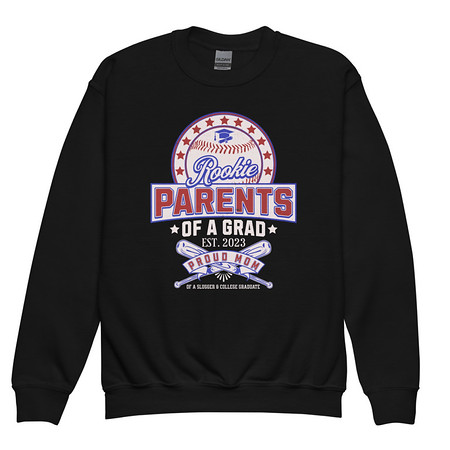 [ID: 677-G143] Baseball Mom Of A Graduate Youth Crew Neck Sweatshirt