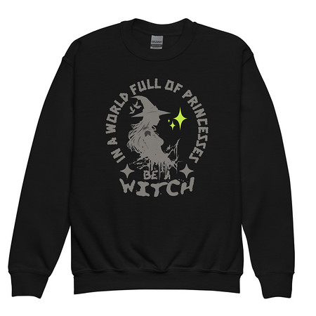 [ID: 677-G153] Be A Witch Youth Crew Neck Sweatshirt