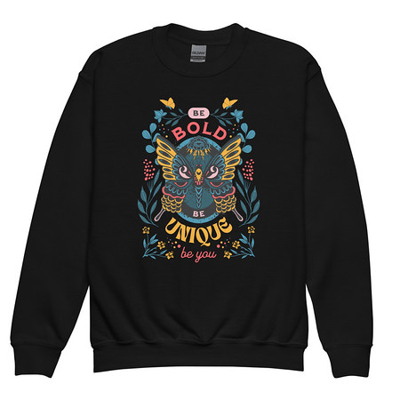 [ID: 677-G154] Be Bold Be Unique Youth Crew Neck Sweatshirt