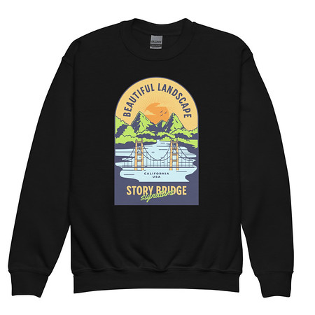 [ID: 677-G172] Beautiful Landscape - Outdoor Youth Crew Neck Sweatshirt