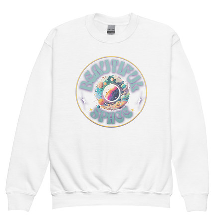 [ID: 677-G173] Beautiful Space Youth Crew Neck Sweatshirt