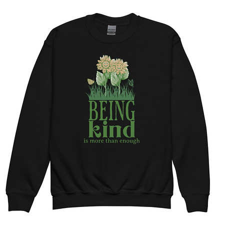 [ID: 677-G177] Being Kind is more than enough Youth Crew Neck Sweatshirt