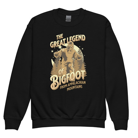[ID: 677-G206] Bigfoot Legend  - Appalachian Forest Youth Crew Neck Sweatshirt