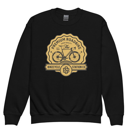 [ID: 677-G207] Bikecycle Station Co. - Sports Youth Crew Neck Sweatshirt