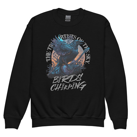 [ID: 677-G210] Birds Chirping Youth Crew Neck Sweatshirt