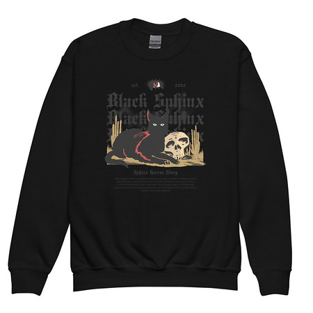 [ID: 677-G230] Black Sphinx Youth Crew Neck Sweatshirt