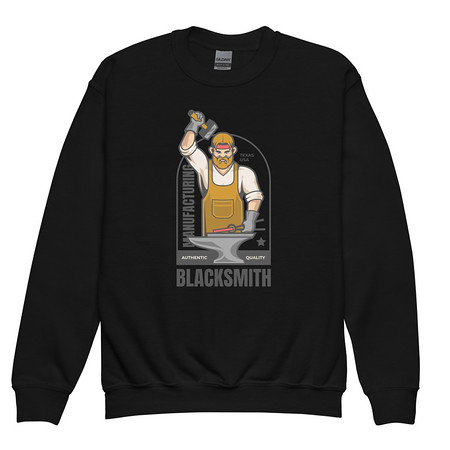 [ID: 677-G232] Blacksmith Workshop - Metalwork Youth Crew Neck Sweatshirt
