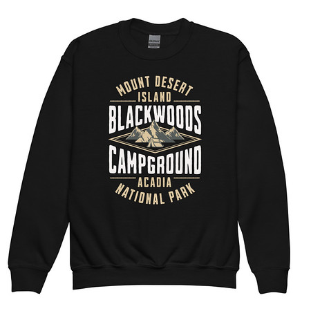 [ID: 677-G233] Blackwoods Campground - Mountain Adventure Youth Crew Neck Sweatshirt