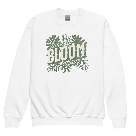 [ID: 677-G239] Bloom Again Youth Crew Neck Sweatshirt