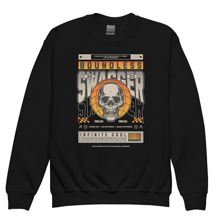 [ID: 677-G273] Boundless Swagger Youth Crew Neck Sweatshirt