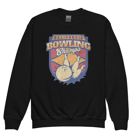 [ID: 677-G275] Bowling Championship - Retro Athlectic Sports Youth Crew Neck Sweatshirt