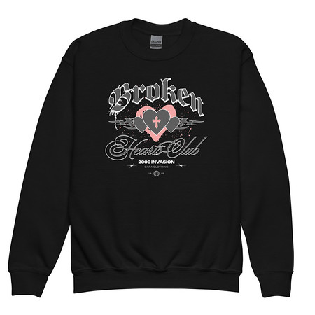 [ID: 677-G287] Broken Hearts Club Youth Crew Neck Sweatshirt