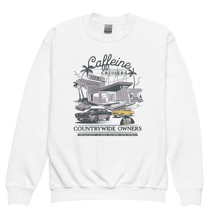 [ID: 677-G308] Caffeine Cruisers Youth Crew Neck Sweatshirt